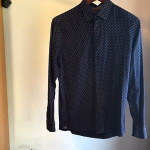 Ted Baker London Dark Blue Geometric Shirt